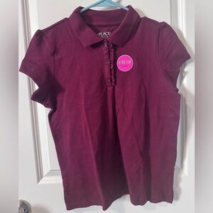 NWT Place Kids Polo Shirt Short sleeve- Deep Purple XXL